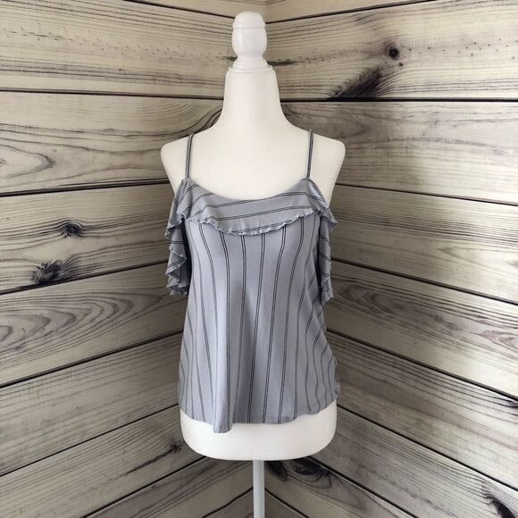 American Eagle Off Shoulder Soft Striped Tank Sm - Picture 1 of 7